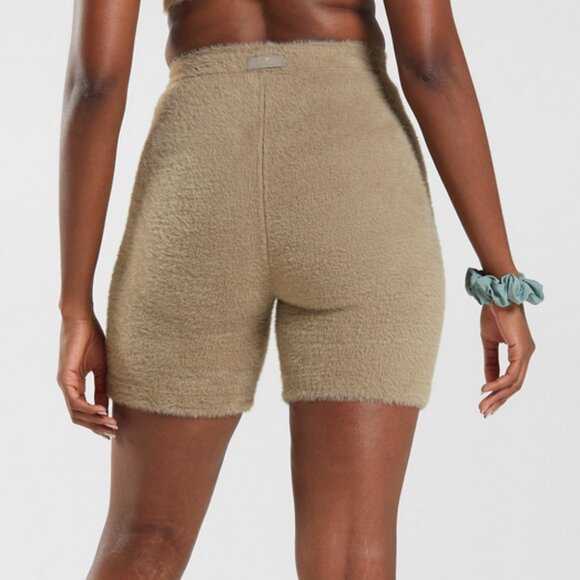 Gymshark Whitney Simmons High-Waisted Shorts Womens Size XS Eyelash Knit - BROWN - Picture 11 of 11